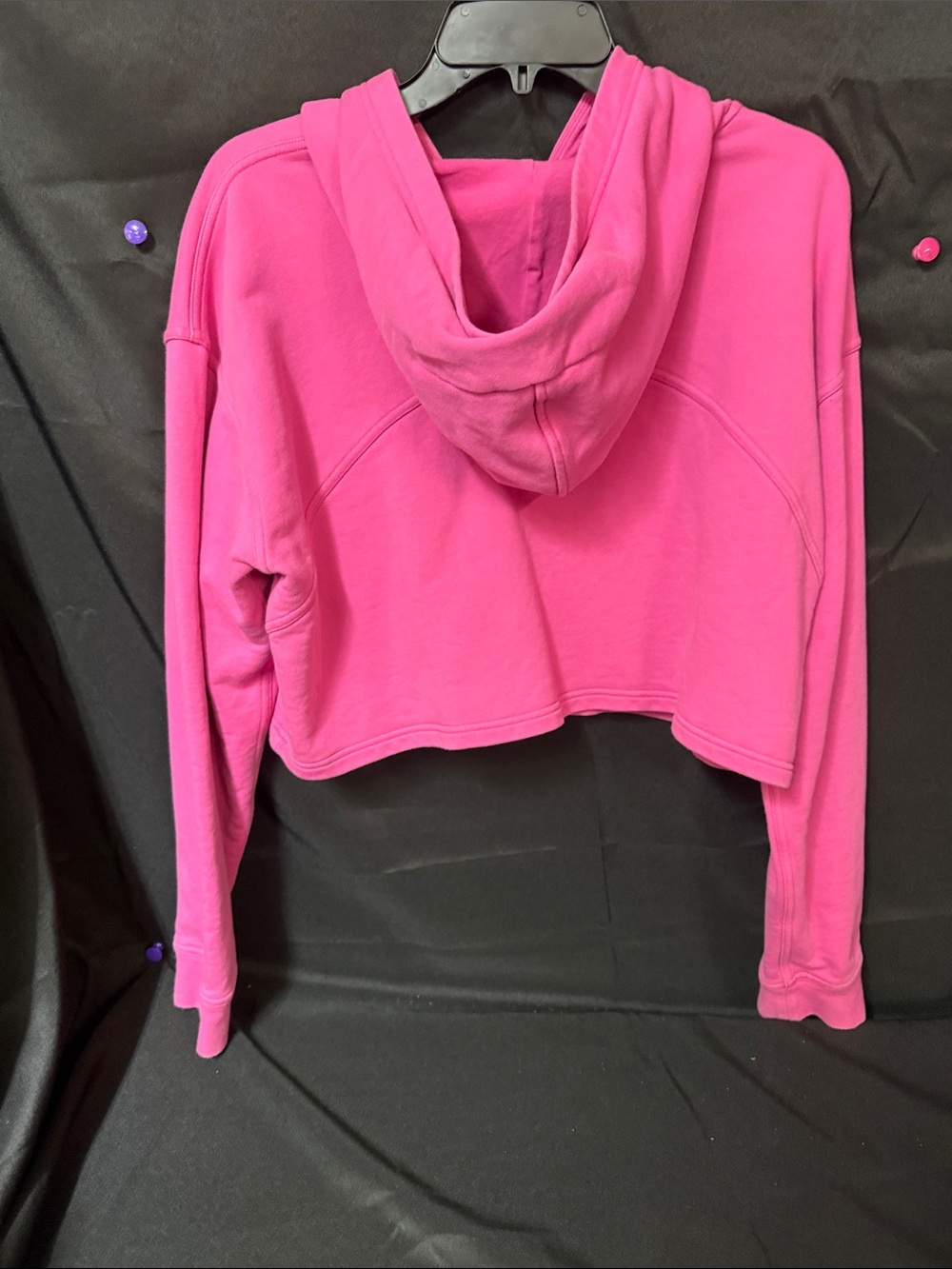 lululemon athletica Cropped Hooded Sweatshirt in Hot Pink - Picture 3 of 5